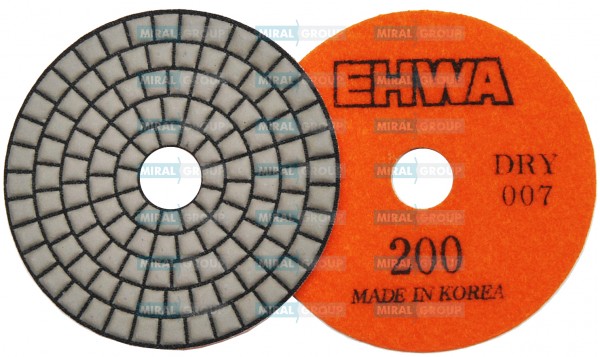 Круги полировальные 100 мм "EHWA 007" №200, сухие