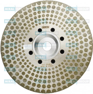 Алмазный диск DOT EHWA 230 мм с фланцем (Мультидиск) гальванический