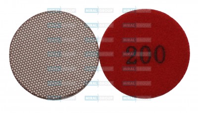Алмазные гибкие шлифовальные полировальные диски 50 мм Зернистость 200