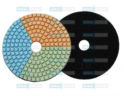Алмазные гибкие диски «триколор» №30, Huangchang 100 мм