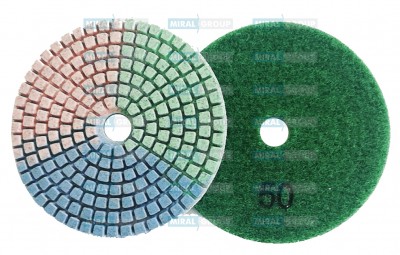 Алмазные гибкие диски «триколор» №50, Huangchang 100 мм