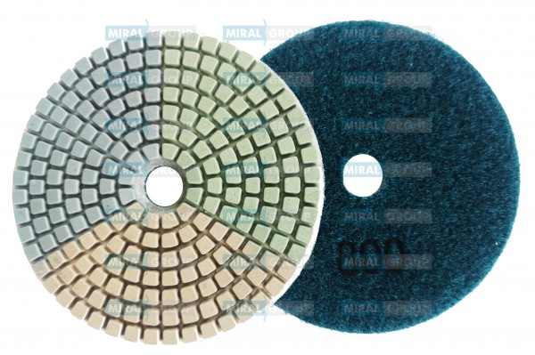 Алмазные гибкие диски «триколор» №800, Huangchang 100 мм