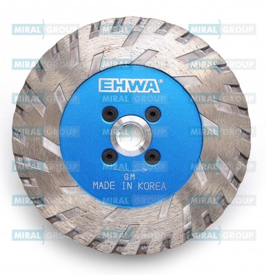 Алмазный диск по граниту EHWA GM 230х2.5Tх25W М14 с фланцем для резки и шлифовки