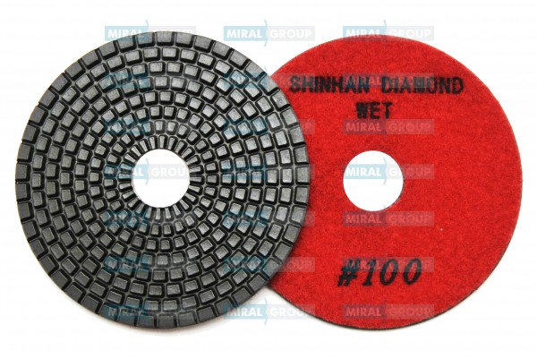 Круги полировальные DCR 100 мм SHINHAN №100, мокрые