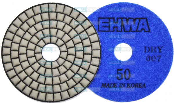 Круги полировальные 100 мм "EHWA 007" №50, сухие