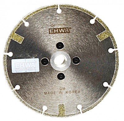 Алмазный отрезной диск по мрамору EHWA (гальваника) 125 с фланцем