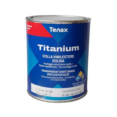  Клей полиэфирный Titanium Extra Clear (суперпрозрачный/густой) 1л Tenax 