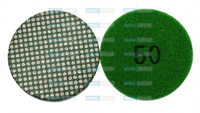 Алмазные гибкие шлифовальные полировальные диски 50 мм Зернистость 50