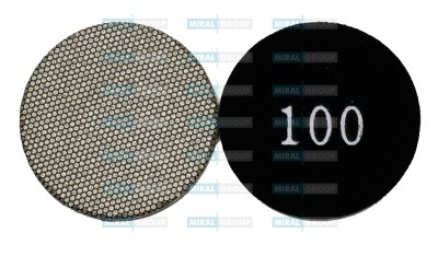Алмазные гибкие шлифовальные полировальные диски 50 мм Зернистость 100
