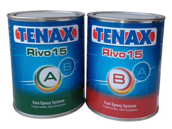 Клей TENAX RIVO-15 (A+B) Nero PLUS черный (1+1л) 2,8кг эпоксидный густой