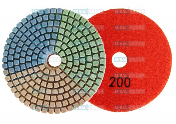 Алмазные гибкие диски «триколор» №200, Huangchang 100 мм