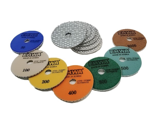 Комплект гибких алмазных кругов 100 мм 7 step ZTW EHWA по камню