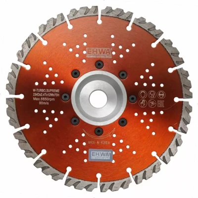 Алмазный диск W-TURBO Супер Премиум 230-22,2 мм с фланцем