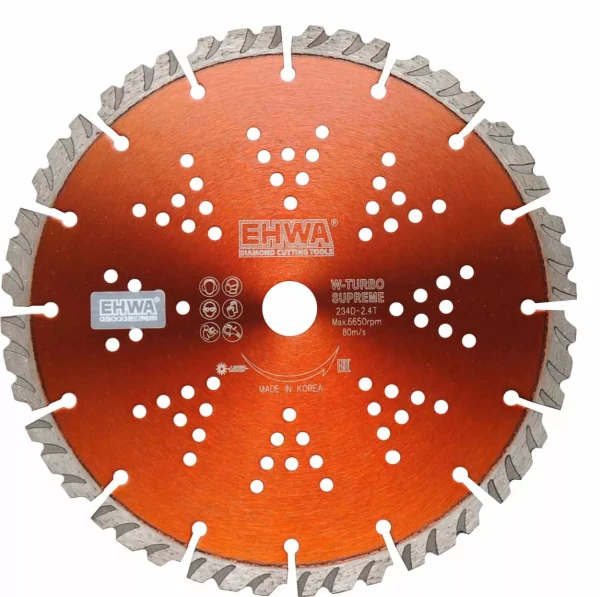 Алмазный диск W-TURBO Супер Премиум 230-22,2 мм