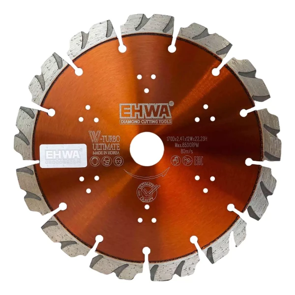 Алмазный диск W-TURBO Супер Премиум 170-22,2 мм