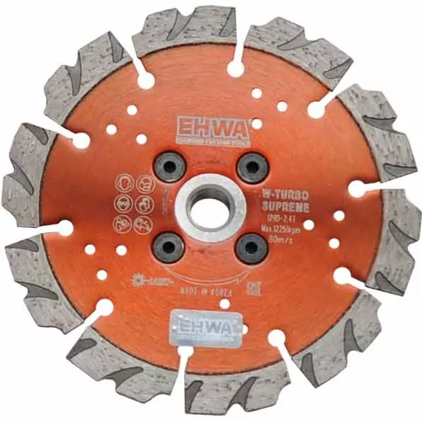 Алмазный диск W-TURBO Супер Премиум 125-22,2 мм с фланцем М14