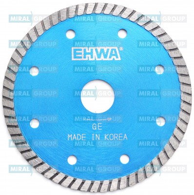 Алмазный отрезной диск по камню граниту мрамору старому бетону травертину даломиту производства EHWA GE (Южная Корея) 125-2.0-7.5-22.2Н